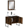 Set de muebles de baño 2 pzas madera ingeniería roble ahumado de , Muebles de baño - Ref: Foro24-3214341, Precio: 102,32 €, D...