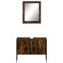 Set de muebles de baño 2 pzas madera ingeniería roble ahumado de , Muebles de baño - Ref: Foro24-3214341, Precio: 102,32 €, D...