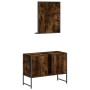Set de muebles de baño 2 pzas madera ingeniería roble ahumado de , Muebles de baño - Ref: Foro24-3214341, Precio: 102,32 €, D...