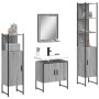 Set de armario de baño 4 pzas madera contrachapada gris sonoma de , Muebles de baño - Ref: Foro24-3214357, Precio: 221,94 €, ...