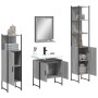 Set de armario de baño 4 pzas madera contrachapada gris sonoma de , Muebles de baño - Ref: Foro24-3214357, Precio: 221,94 €, ...