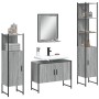 Set de armario de baño 4 pzas madera contrachapada gris sonoma de , Muebles de baño - Ref: Foro24-3214362, Precio: 229,84 €, ...