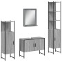 Set de armario de baño 4 pzas madera contrachapada gris sonoma de , Muebles de baño - Ref: Foro24-3214362, Precio: 229,84 €, ...