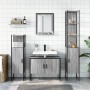 Set de armario de baño 4 pzas madera contrachapada gris sonoma de , Muebles de baño - Ref: Foro24-3214362, Precio: 229,84 €, ...