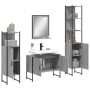 Set de armario de baño 4 pzas madera contrachapada gris sonoma de , Muebles de baño - Ref: Foro24-3214362, Precio: 229,84 €, ...