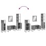Set de armario de baño 4 pzas madera contrachapada gris sonoma de , Muebles de baño - Ref: Foro24-3214362, Precio: 229,84 €, ...