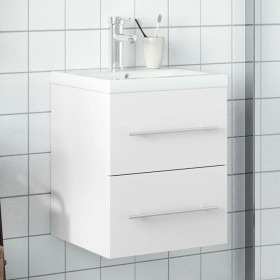 Mueble de baño con lavabo integrado blanco de , Tocadores de baño - Ref: Foro24-3278755, Precio: 170,34 €, Descuento: %