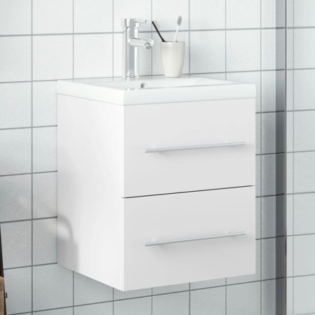 Mueble de baño con lavabo integrado blanco de , Tocadores de baño - Ref: Foro24-3278755, Precio: 170,34 €, Descuento: %