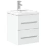 Mueble de baño con lavabo integrado blanco de , Tocadores de baño - Ref: Foro24-3278755, Precio: 160,49 €, Descuento: %