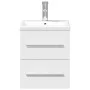 Mueble de baño con lavabo integrado blanco de , Tocadores de baño - Ref: Foro24-3278755, Precio: 160,49 €, Descuento: %