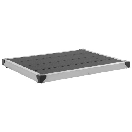 Plato de ducha de jardín WPC acero inoxidable gris 80x62 cm de vidaXL, Platos de ducha - Ref: Foro24-48203, Precio: 95,93 €, ...