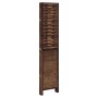Biombo separador de 5 paneles madera paulownia marrón oscuro de , Divisores de ambientes - Ref: Foro24-358710, Precio: 144,45...