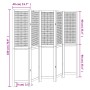 Biombo separador de 5 paneles madera paulownia marrón oscuro de , Divisores de ambientes - Ref: Foro24-358710, Precio: 144,45...