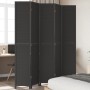 Biombo separador de 5 paneles madera maciza Paulownia negro de , Divisores de ambientes - Ref: Foro24-358856, Precio: 169,71 ...