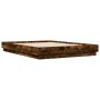 Estructura de cama madera de ingeniería roble ahumado 140x200cm de , Camas y somieres - Ref: Foro24-3209860, Precio: 131,43 €...