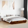 Estructura de cama madera de ingeniería roble ahumado 140x200cm de , Camas y somieres - Ref: Foro24-3209860, Precio: 131,43 €...
