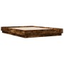 Estructura de cama madera de ingeniería roble ahumado 140x200cm de , Camas y somieres - Ref: Foro24-3209860, Precio: 131,43 €...