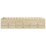 Tumbona con cajones madera ingeniería roble Sonoma 75x190 cm de , Camas y somieres - Ref: Foro24-3280890, Precio: 163,42 €, D...