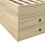 Tumbona con cajones madera ingeniería roble Sonoma 75x190 cm de , Camas y somieres - Ref: Foro24-3280890, Precio: 163,42 €, D...