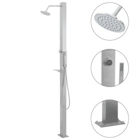 Ducha de exterior de acero inoxidable recta de vidaXL, Accesorios para piscinas y spa - Ref: Foro24-48198, Precio: 167,36 €, ...
