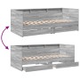 Tumbona con cajones madera ingeniería gris Sonoma 75x190 cm de , Camas y somieres - Ref: Foro24-3280865, Precio: 193,73 €, De...