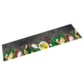 Alfombra de cocina lavable terciopelo dibujo especias 60x300 cm de , Felpudos - Ref: Foro24-4005610, Precio: 51,32 €, Descuen...