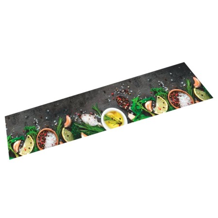 Alfombra de cocina lavable terciopelo dibujo especias 60x300 cm de , Felpudos - Ref: Foro24-4005610, Precio: 52,25 €, Descuen...
