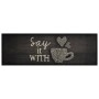 Alfombra de cocina lavable terciopelo negro taza 60x180 cm de , Felpudos - Ref: Foro24-4005594, Precio: 39,53 €, Descuento: %
