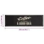 Alfombra de cocina lavable terciopelo texto café 45x150 cm de , Felpudos - Ref: Foro24-4005596, Precio: 18,92 €, Descuento: %