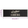 Alfombra de cocina lavable terciopelo texto café 45x150 cm de , Felpudos - Ref: Foro24-4005596, Precio: 22,45 €, Descuento: %