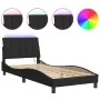 Black velvet bed frame with LED lights 80x200 cm by , Beds and slatted bases - Ref: Foro24-3213747, Price: 121,56 €, Discount: %