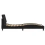 Estructura de cama con luces LED de terciopelo negro 90x190 cm de , Camas y somieres - Ref: Foro24-3213753, Precio: 142,51 €,...