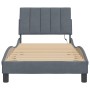 Estructura cama con luces LED terciopelo gris oscuro 90x200 cm de , Camas y somieres - Ref: Foro24-3213758, Precio: 161,06 €,...