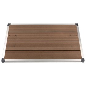 Plato de ducha de jardín WPC acero inoxidable marrón 110x62 cm de vidaXL, Platos de ducha - Ref: Foro24-48204, Precio: 109,32...
