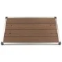 Plato de ducha de jardín WPC acero inoxidable marrón 110x62 cm de vidaXL, Platos de ducha - Ref: Foro24-48204, Precio: 104,14...