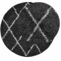 Alfombra de pelo largo moderna PAMPLONA negro y crema Ø 80 cm de , Alfombras - Ref: Foro24-375419, Precio: 20,47 €, Descuento: %