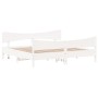 Estructura cama cabecero madera maciza pino blanco 180x200 cm de , Camas y somieres - Ref: Foro24-3216373, Precio: 260,74 €, ...
