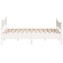 Estructura cama cabecero madera maciza pino blanco 180x200 cm de , Camas y somieres - Ref: Foro24-3216373, Precio: 260,74 €, ...