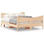 Estructura de cama con cabecero madera de pino blanco 150x200cm de , Camas y somieres - Ref: Foro24-3216378, Precio: 213,83 €...