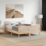 Estructura de cama con cabecero madera de pino blanco 150x200cm de , Camas y somieres - Ref: Foro24-3216378, Precio: 213,83 €...