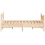 Estructura de cama con cabecero madera de pino blanco 150x200cm de , Camas y somieres - Ref: Foro24-3216378, Precio: 213,83 €...