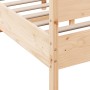 Estructura de cama con cabecero madera de pino blanco 150x200cm de , Camas y somieres - Ref: Foro24-3216378, Precio: 213,83 €...