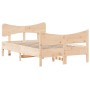 Estructura de cama con cabecero madera maciza pino 120x190 cm de , Camas y somieres - Ref: Foro24-3216399, Precio: 167,86 €, ...