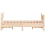 Estructura de cama con cabecero madera maciza pino 120x190 cm de , Camas y somieres - Ref: Foro24-3216399, Precio: 167,86 €, ...