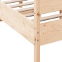 Estructura de cama con cabecero madera maciza pino 120x190 cm de , Camas y somieres - Ref: Foro24-3216399, Precio: 167,86 €, ...