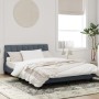 Estructura cama con cabecero terciopelo gris oscuro 140x200 cm de , Camas y somieres - Ref: Foro24-3207850, Precio: 188,68 €,...