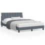 Estructura cama con cabecero terciopelo gris oscuro 140x190 cm de , Camas y somieres - Ref: Foro24-3207844, Precio: 190,55 €,...