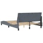 Estructura cama con cabecero terciopelo gris oscuro 140x190 cm de , Camas y somieres - Ref: Foro24-3207844, Precio: 190,55 €,...