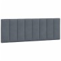Estructura cama con cabecero terciopelo gris oscuro 140x190 cm de , Camas y somieres - Ref: Foro24-3207844, Precio: 190,55 €,...