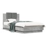 Cama con cabecero madera de ingeniería gris hormigón 75x190 cm de , Camas y somieres - Ref: Foro24-3209978, Precio: 131,97 €,...